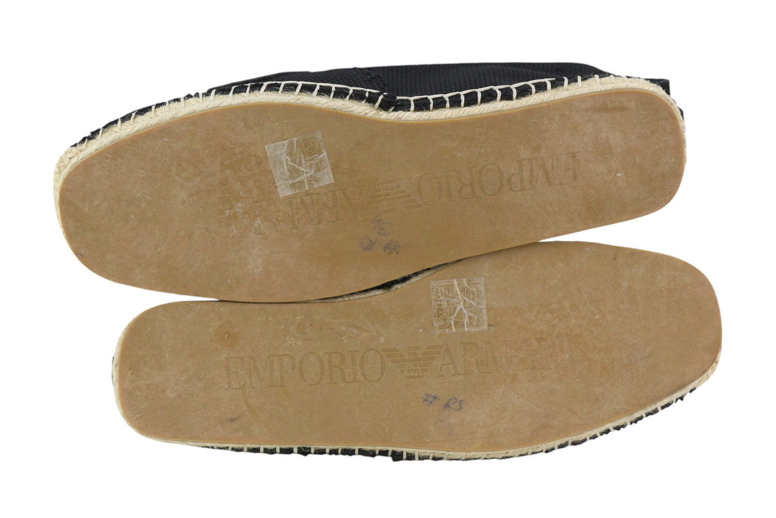 EMPORIO ARMANI X4S023 Men Shoes EU43 Black Slip On Espadrilles Patches RRP€269