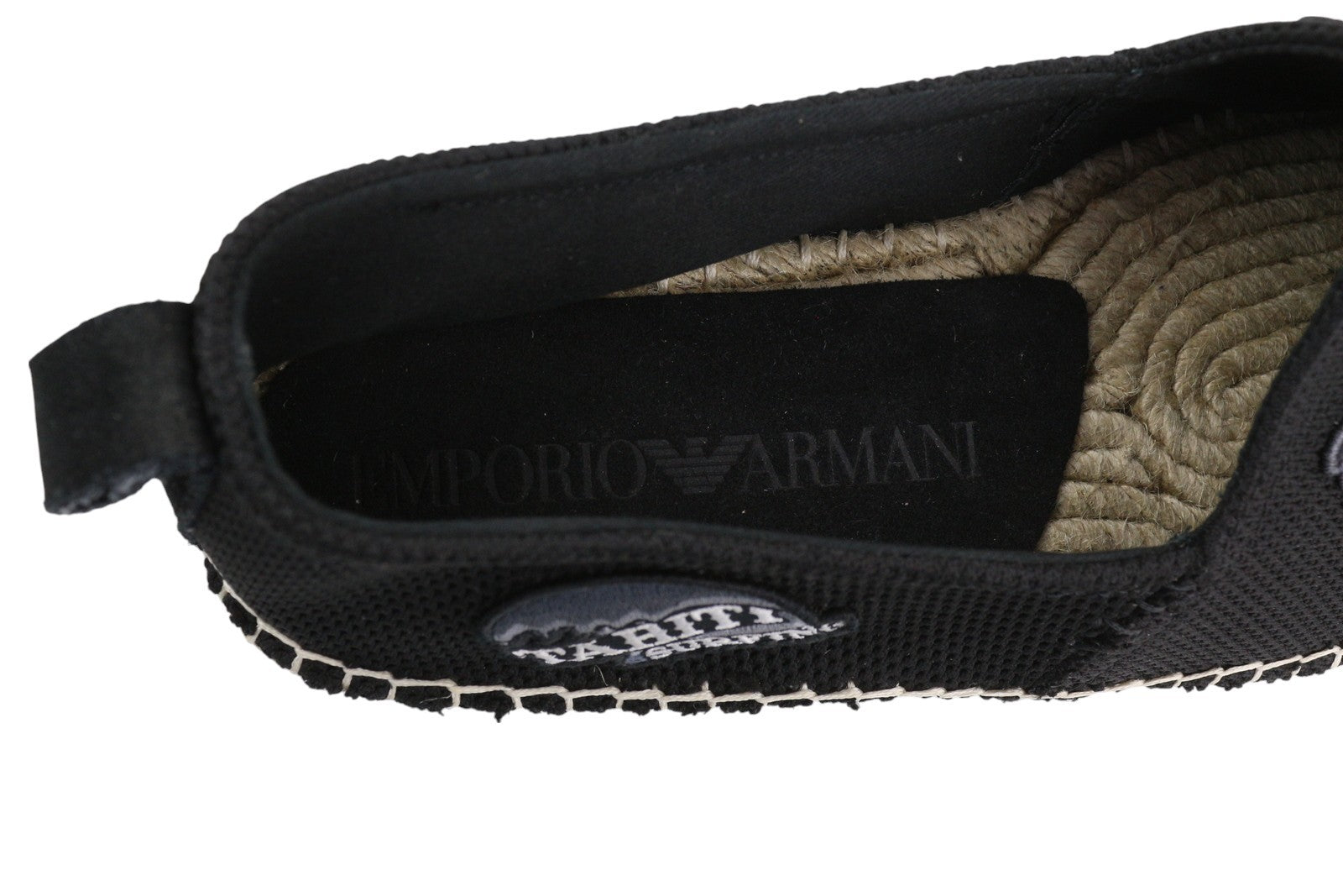 EMPORIO ARMANI X4S023 Men Shoes EU43 Black Slip On Espadrilles Patches RRP€269