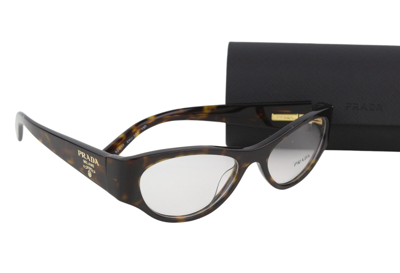 PRADA 0PR06ZV Women Eyeglasses OS Brown Animal Print Cat Eye Frame RRP $375