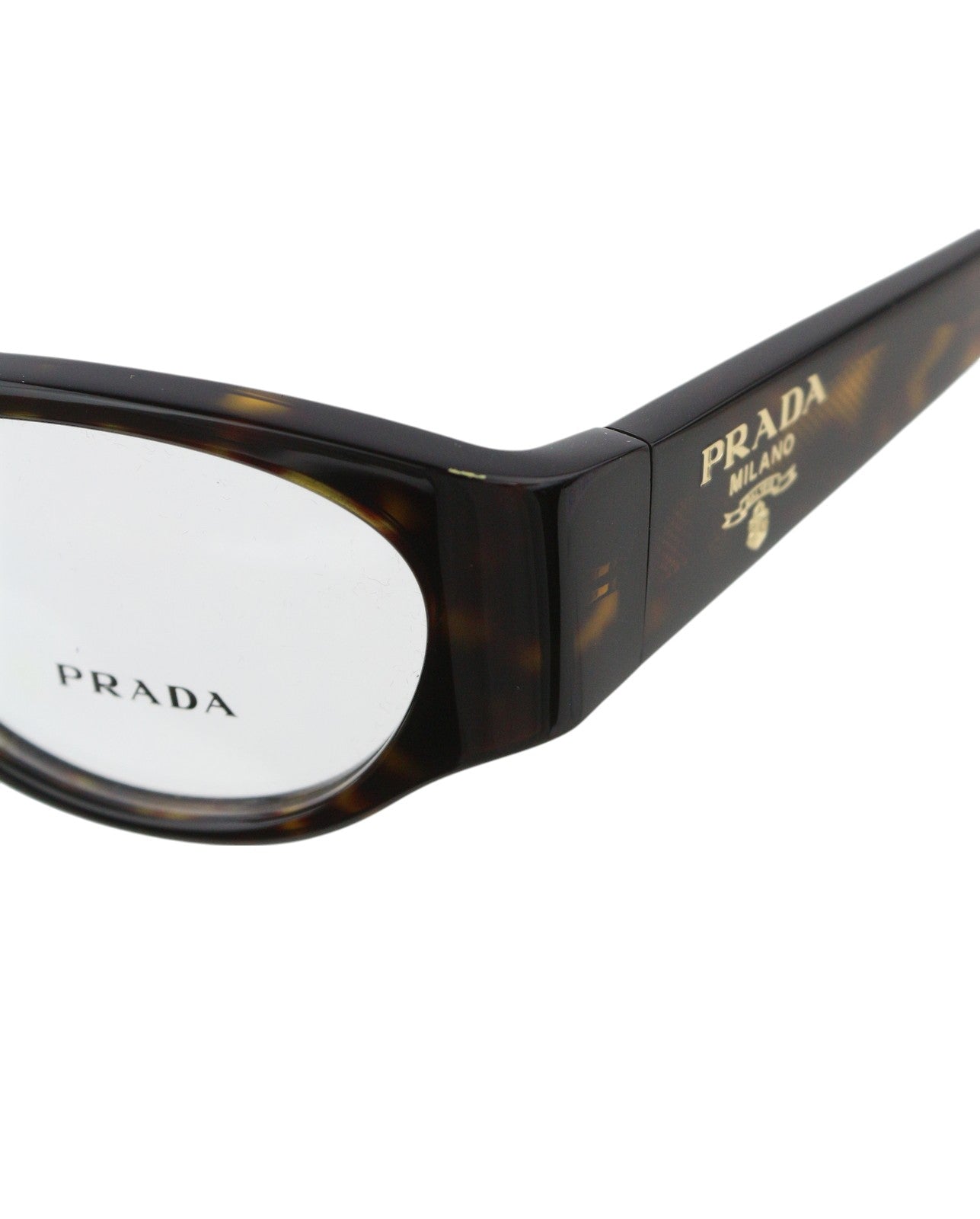 PRADA 0PR06ZV Women Eyeglasses OS Brown Animal Print Cat Eye Frame RRP $375