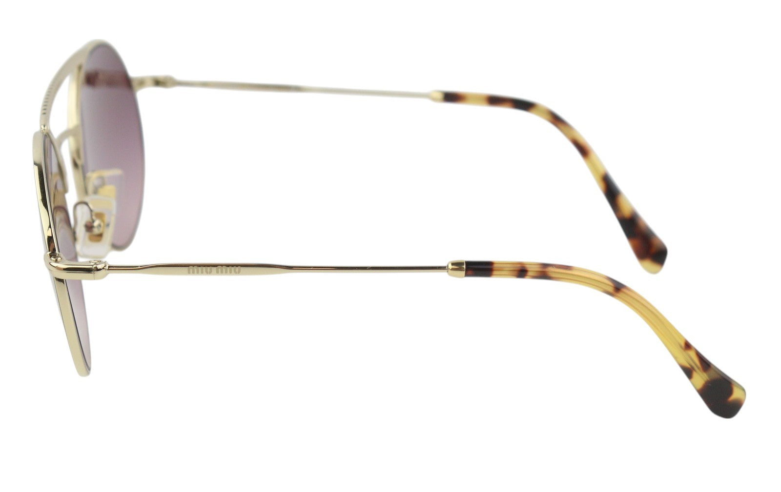 MIU MIU 52V Women Sunglasses OS Oval Animal Print Frame Rhinestones RRP€310