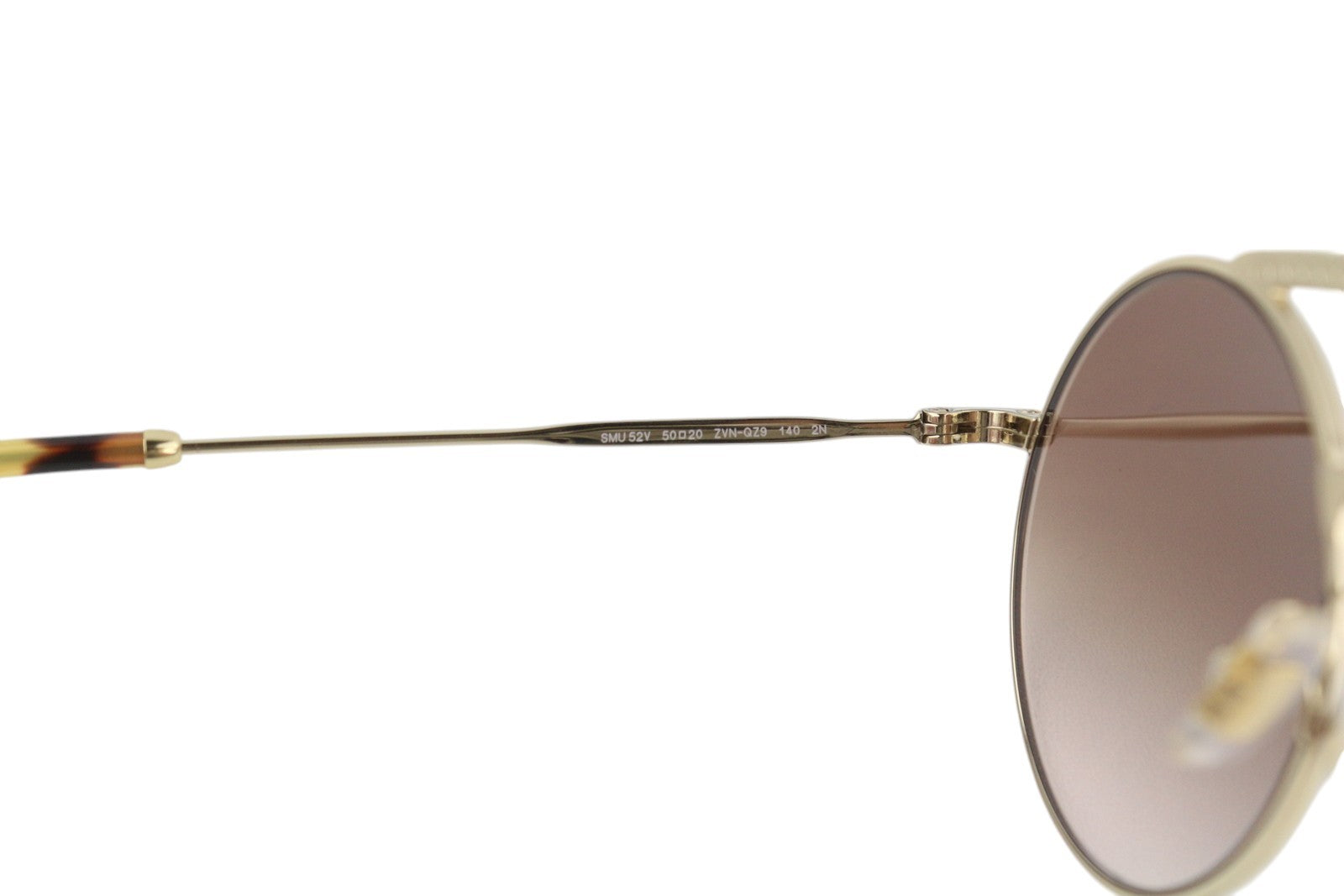 MIU MIU 52V Women Sunglasses OS Oval Shiny Gold Tone Frame Rhinestones RRP€310