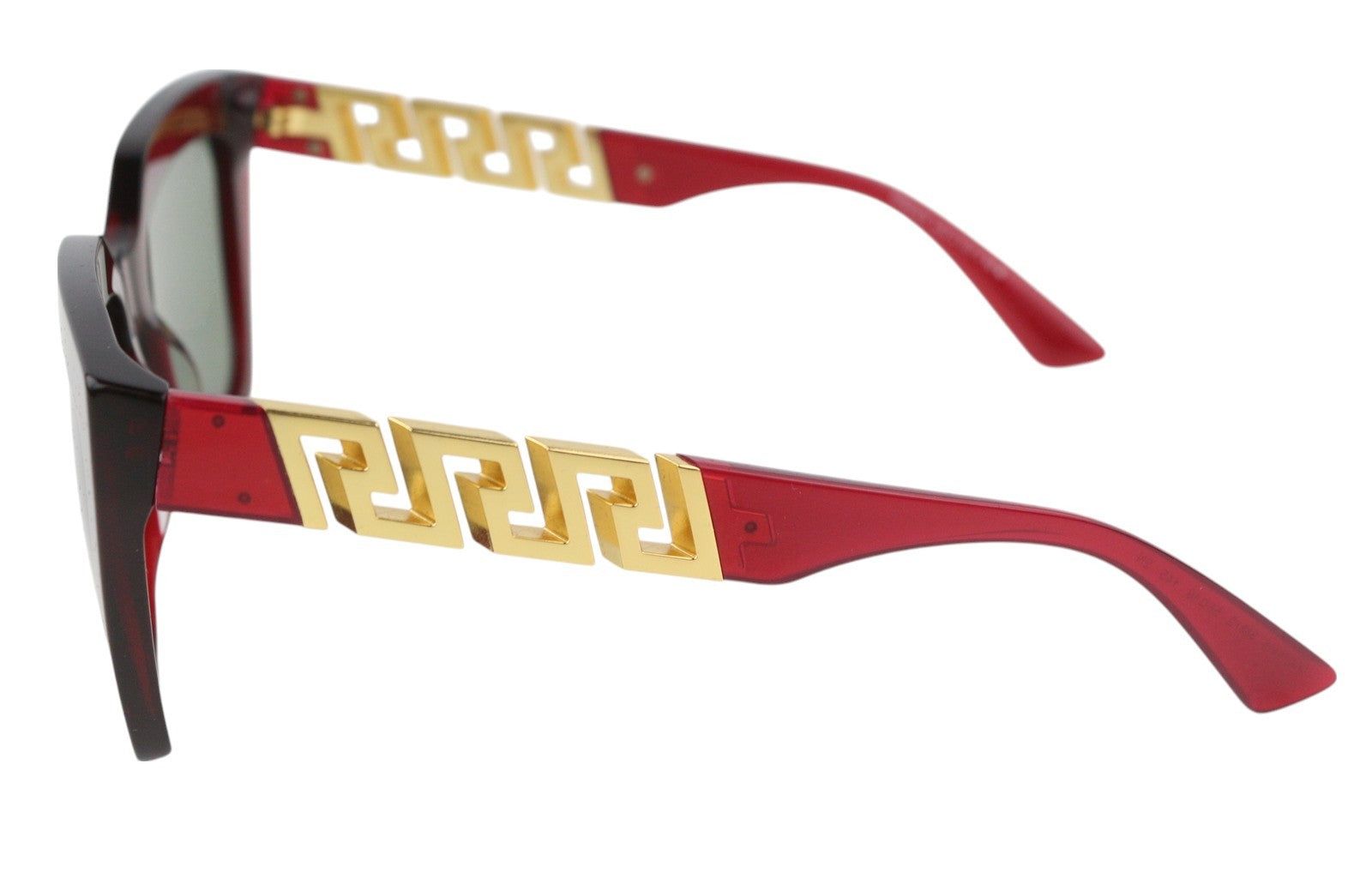 VERSACE 4418 Women Sunglasses OS Red Tinted Gold Tone Details Square RRP€299