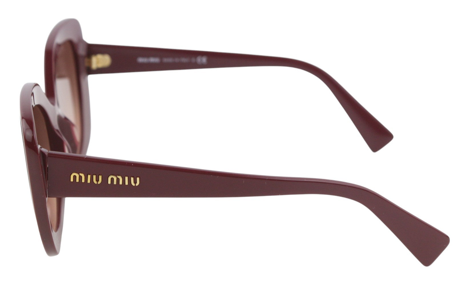 MIU MIU 06X Women Sunglasses OS Burgundy Square Tinted Logo Casual RRP€289