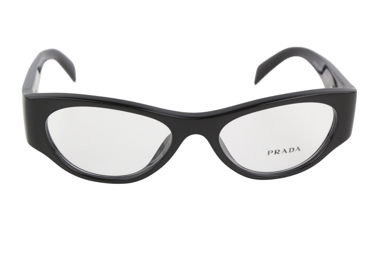 PRADA 0PR06ZV Women Eyeglasses OS Black Frame Cat Eye Demo Lens Logo RRP$375