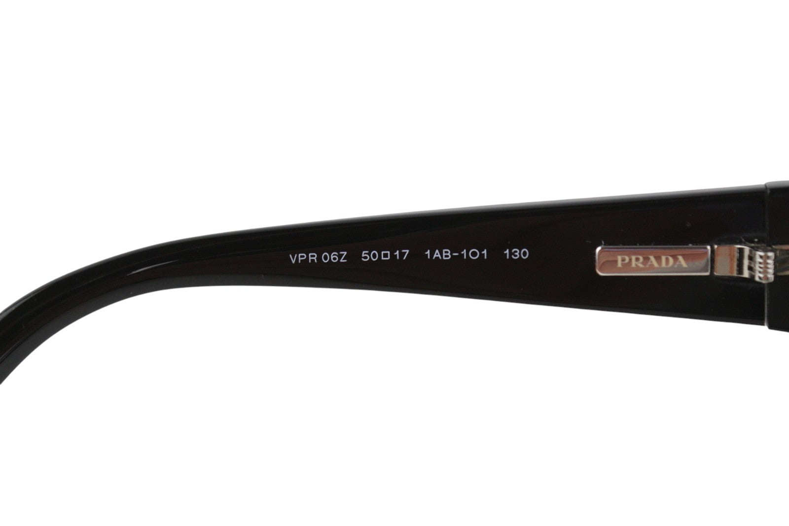 PRADA 0PR06ZV Women Eyeglasses OS Black Frame Cat Eye Demo Lens Logo RRP$375