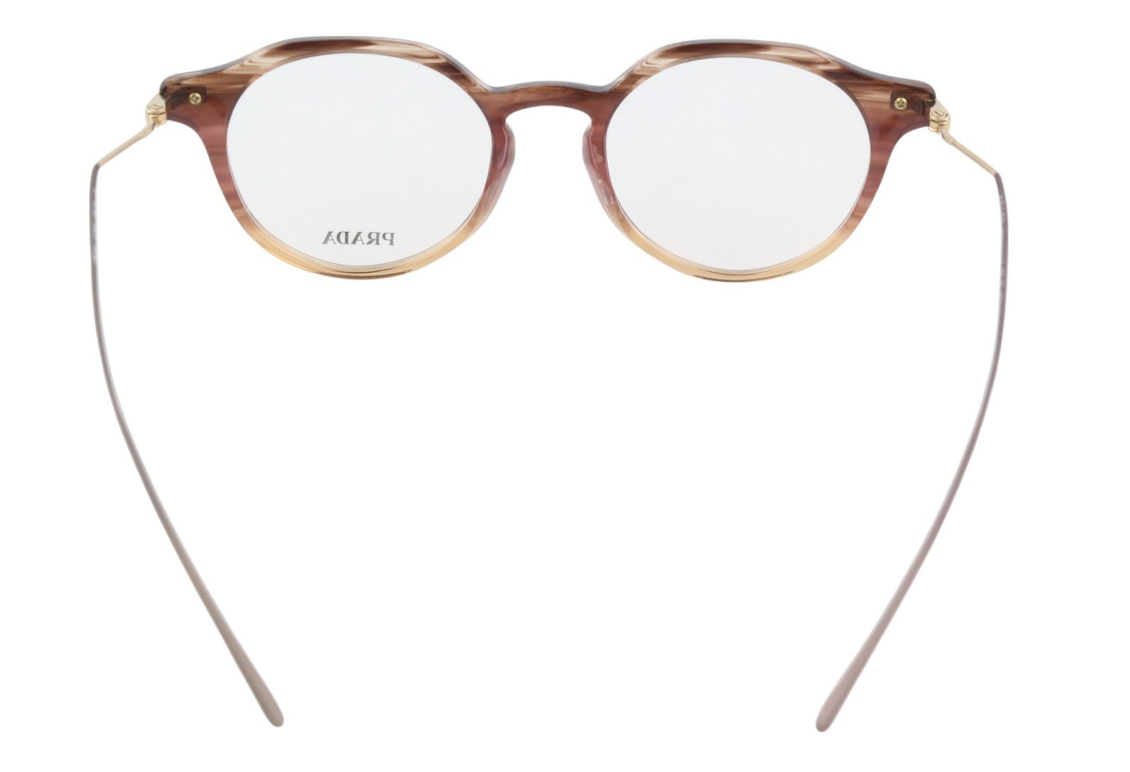 PRADA 0PR06YV Men Eyeglasses OS Brown Patterned Ovel Demo Lens Logo RRP€431