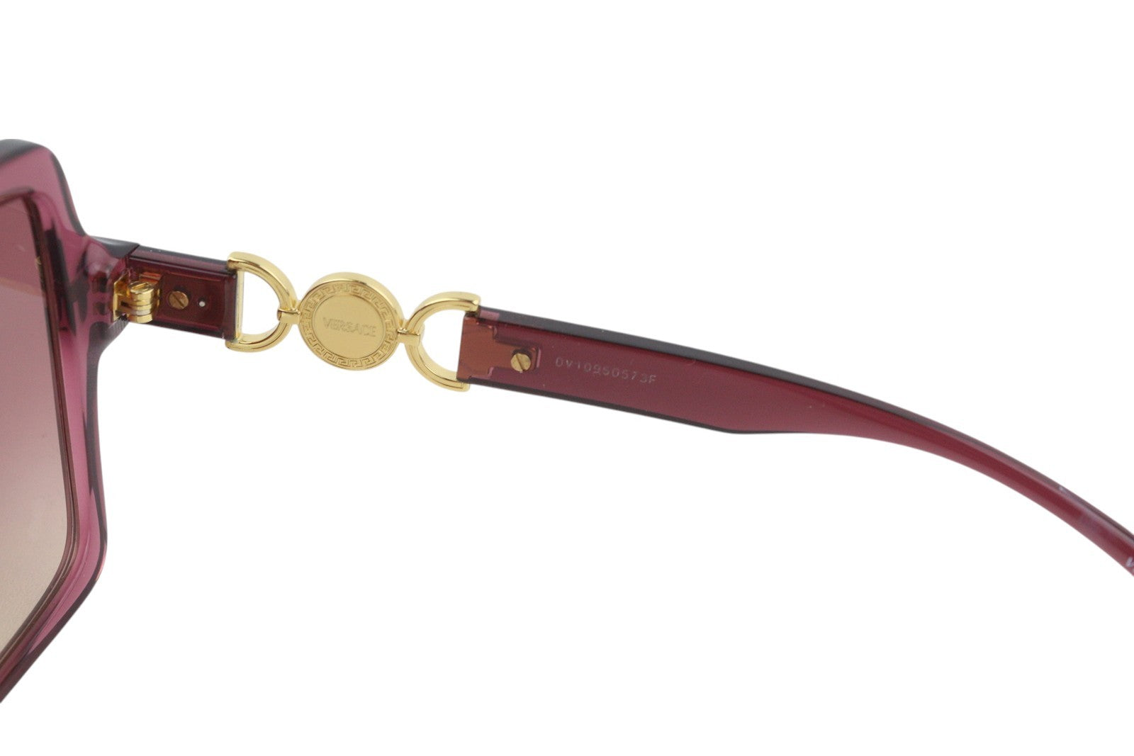 VERSACE 4441 Women Sunglasses OS Square Transparent Violet Casual Logo RRP€249