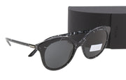 PRADA 0PR02YS Women Sunglasses OS Black Marble Print Square Logo Tinted RRP$321