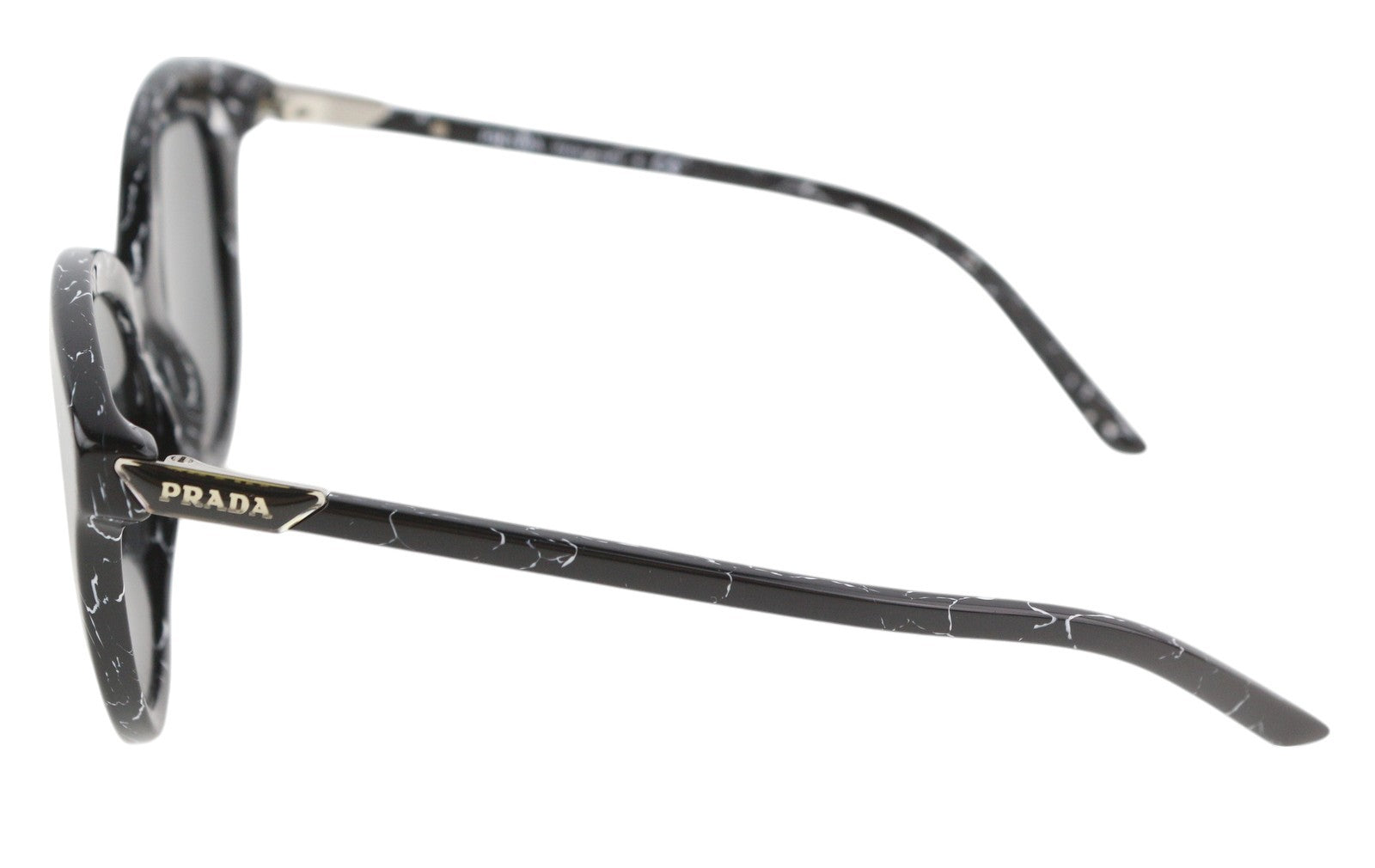 PRADA 0PR02YS Women Sunglasses OS Black Marble Print Square Logo Tinted RRP$321