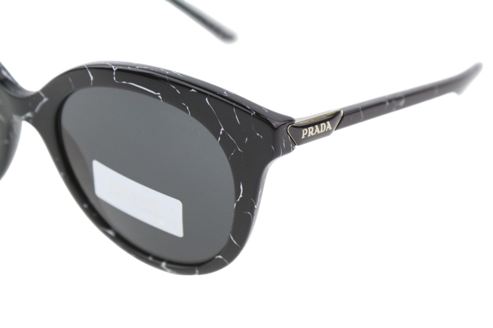 PRADA 0PR02YS Women Sunglasses OS Black Marble Print Square Logo Tinted RRP$321