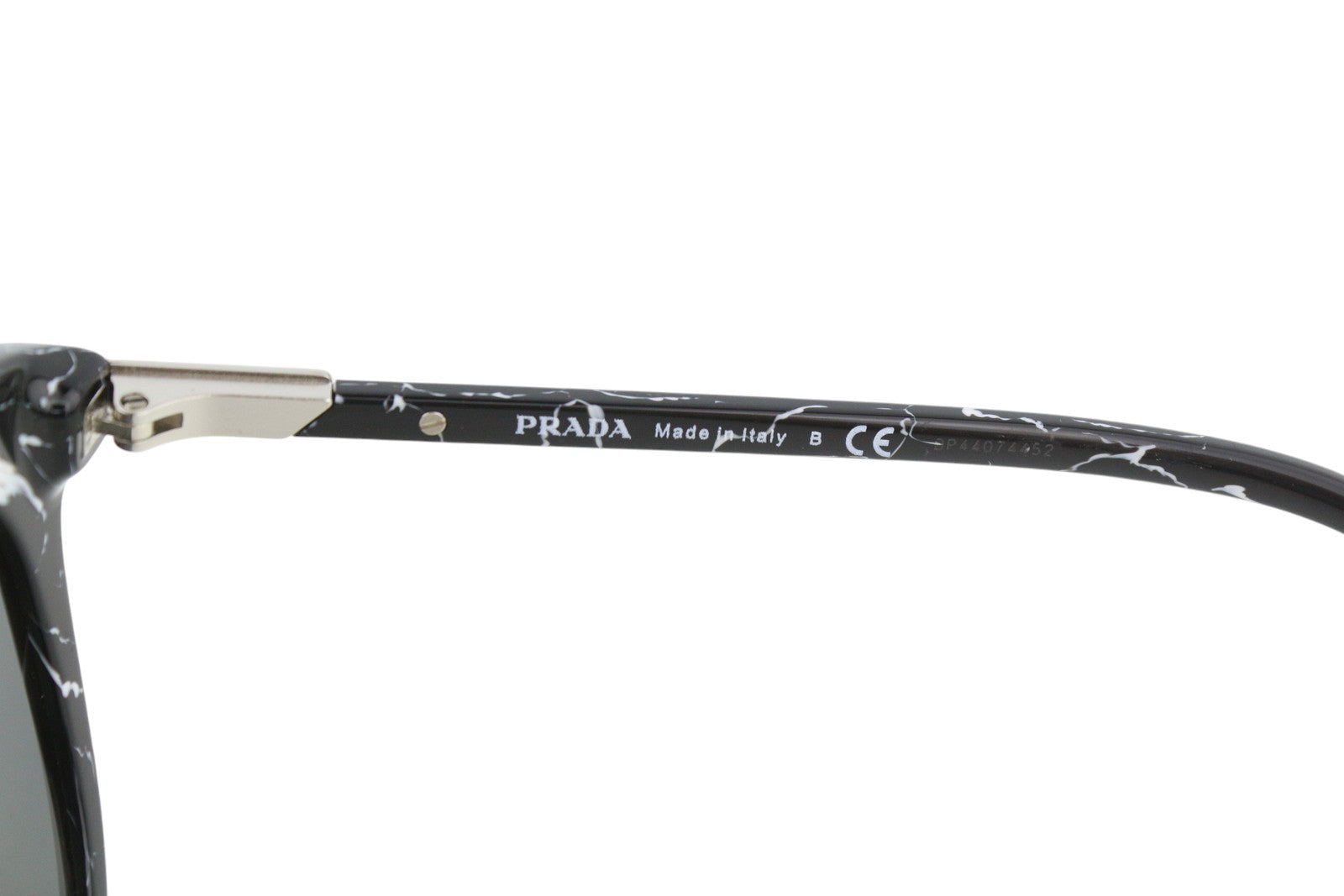 PRADA 0PR02YS Women Sunglasses OS Black Marble Print Square Logo Tinted RRP$321