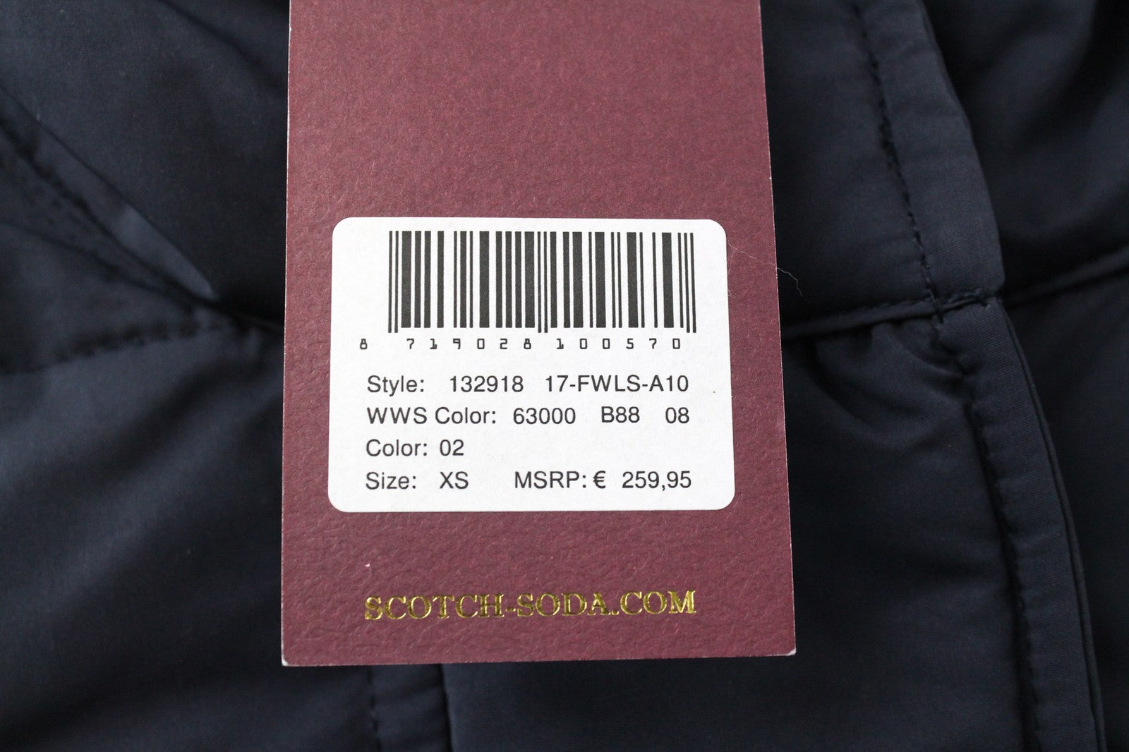 MAISON SCOTCH Women's XS Blue Quilted Faux-Fur Puffer Jacket Hooded Lined