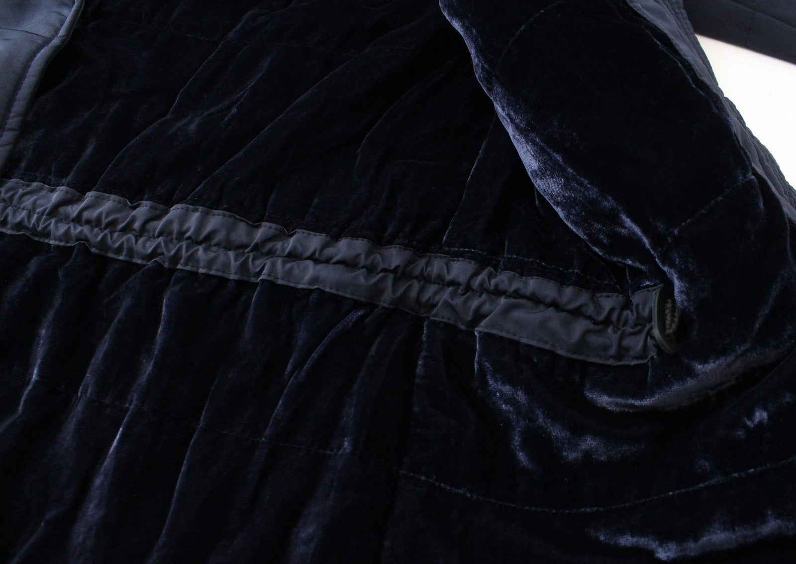 MAISON SCOTCH Women's XS Blue Quilted Faux-Fur Puffer Jacket Hooded Lined