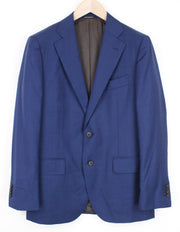 SUITSUPPLY Lazio Men's Blazer UK40R Slim Blue S110s Glen Check Wool Classic