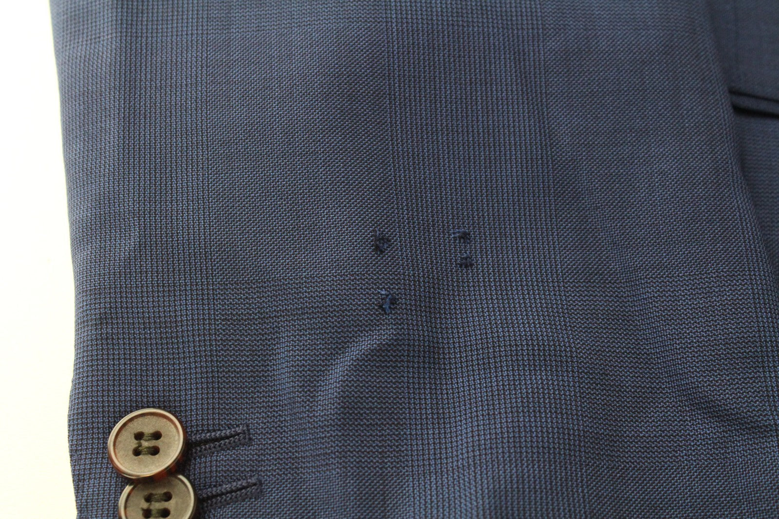 SUITSUPPLY Lazio Men's Blazer UK40R Slim Blue S110s Glen Check Wool Classic