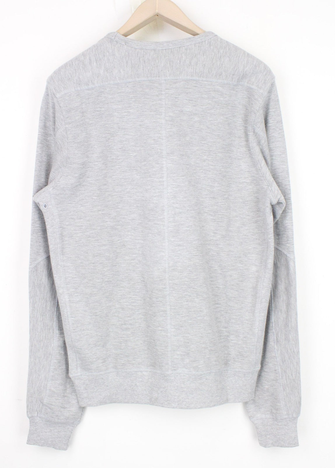 DIESEL S-Willard 0TAMH Men's Sweatshirt L Grey Melange Jersey Crew Neck