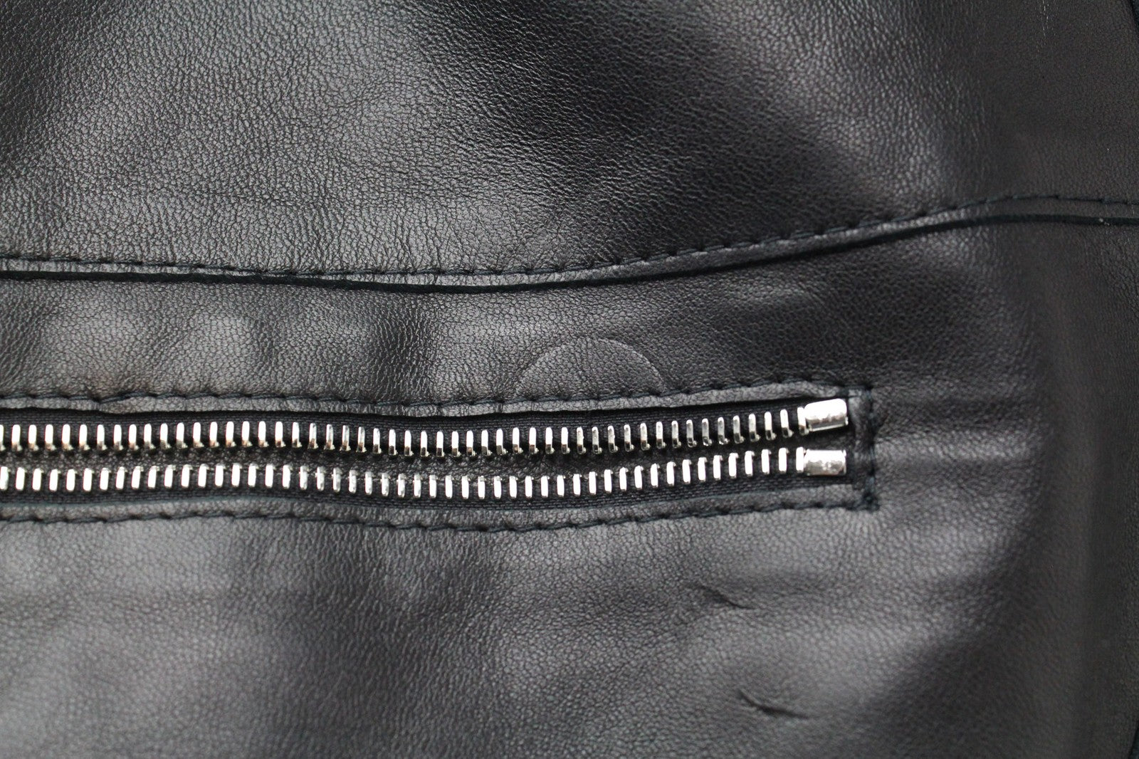 REPLAY Women's Moto Jacket L Black Zip-Up Short Lambskin Leather Lined Style