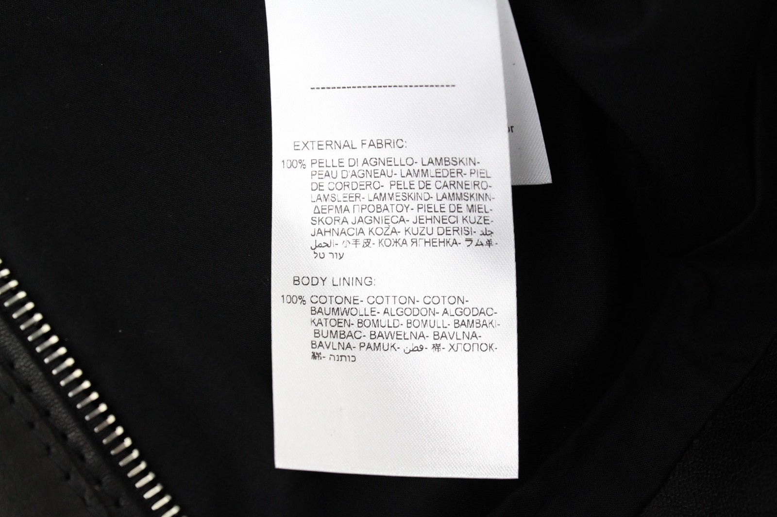 REPLAY Women's Moto Jacket L Black Zip-Up Short Lambskin Leather Lined Style