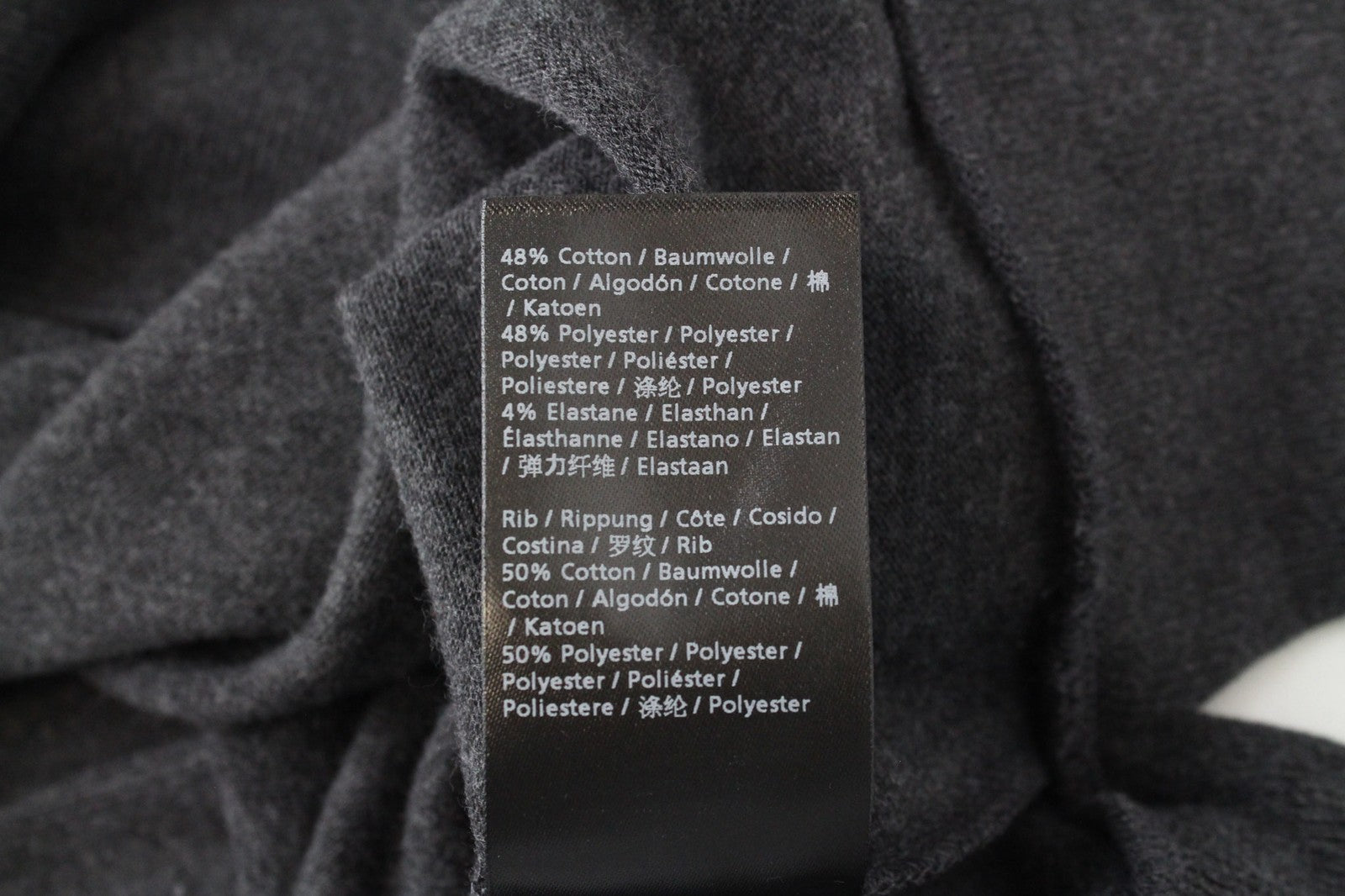 DENHAM Showa Women's Jumper XS Charcoal V-Neck Melange Tight-Knit Sweater