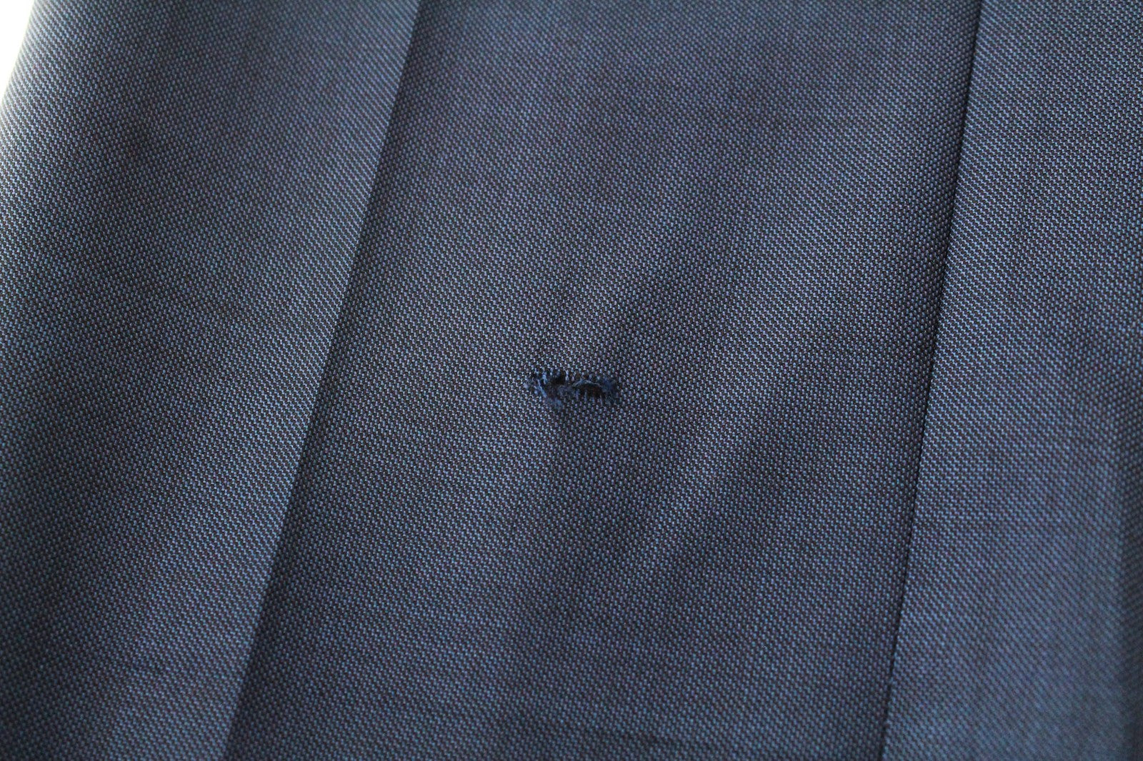 SUITSUPPLY Brescia Pants UK28R Men's Slim Blue Flat-Front Melange Wool Dress