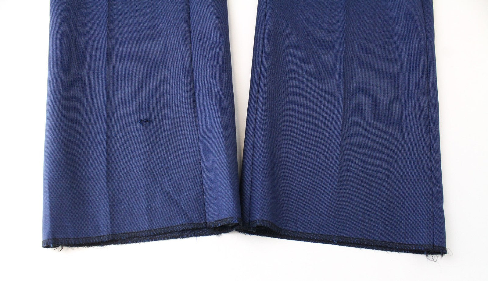 SUITSUPPLY Brescia Pants UK28R Men's Slim Blue Flat-Front Melange Wool Dress