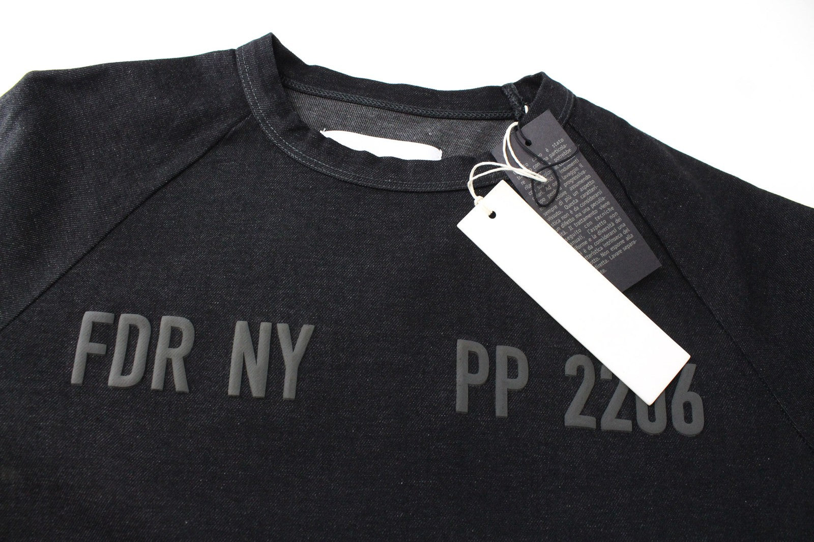 REPLAY Men's Sweatshirt M Graphic Black Crew Neck Cotton Blend Melange