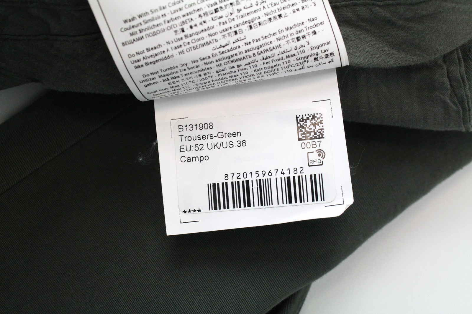 SUITSUPPLY Campo UK36R Men's Pleated Trousers Green Linen Cotton Formal