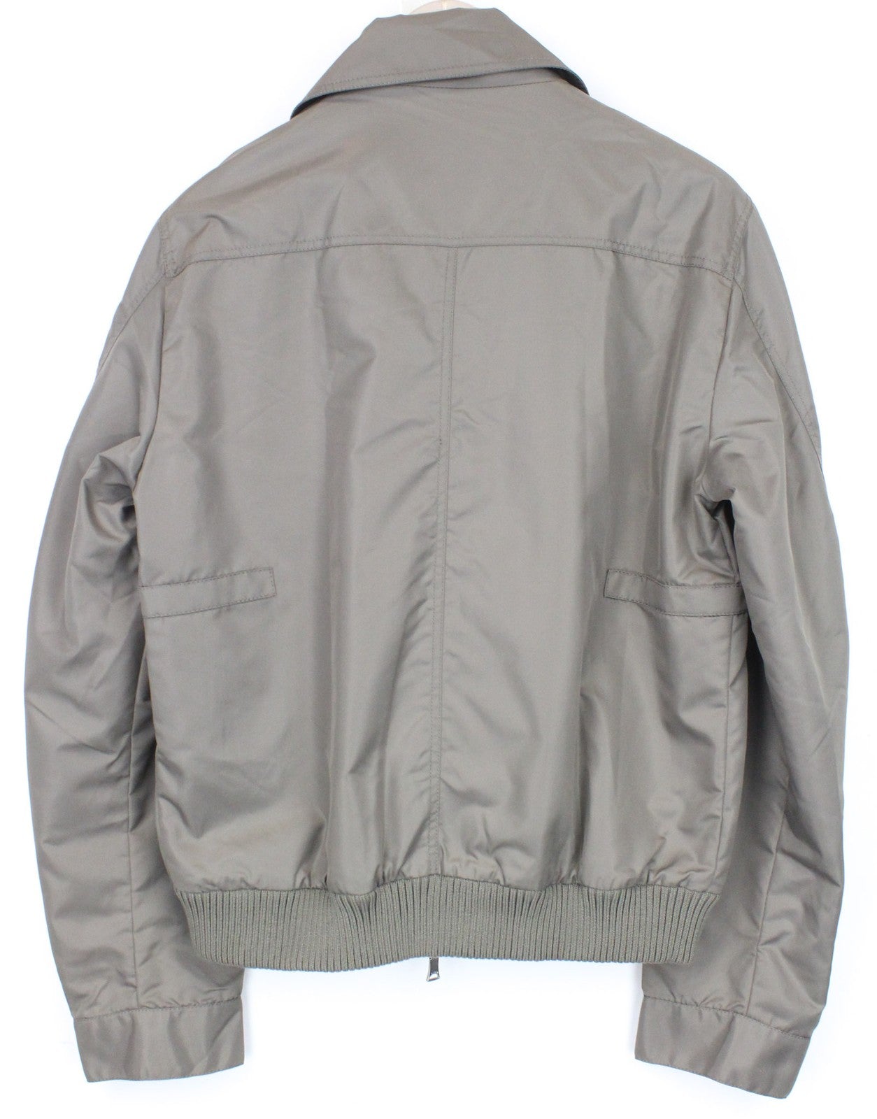 RICHMOND Men's Jacket IT48 Brown Spread Collar Ribbed Zip Designer Jacket