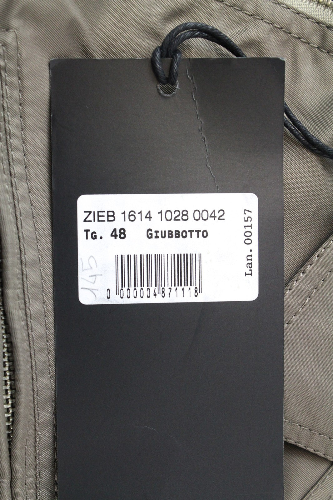 RICHMOND Men's Jacket IT48 Brown Spread Collar Ribbed Zip Designer Jacket