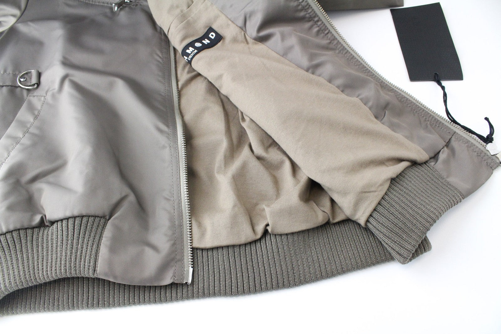 RICHMOND Men's Jacket IT48 Brown Spread Collar Ribbed Zip Designer Jacket