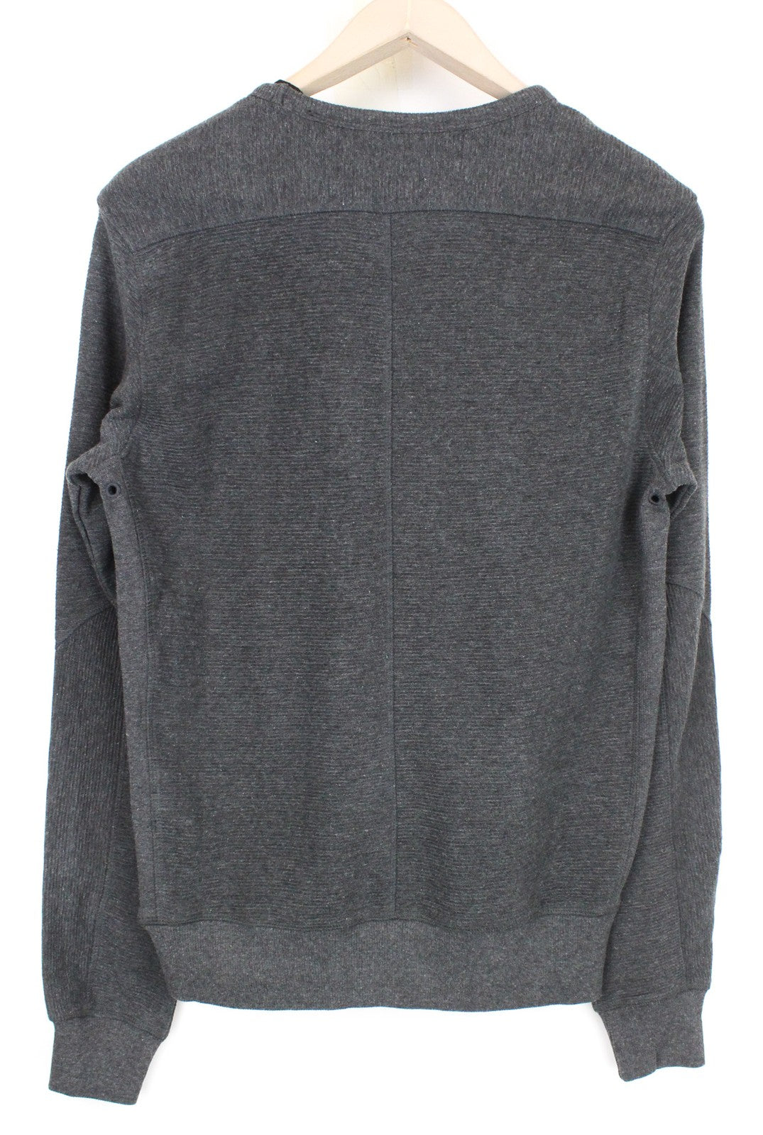 DIESEL S-Willard Men's Grey Pullover Sweatshirt S Cotton Long Sleeve Casual