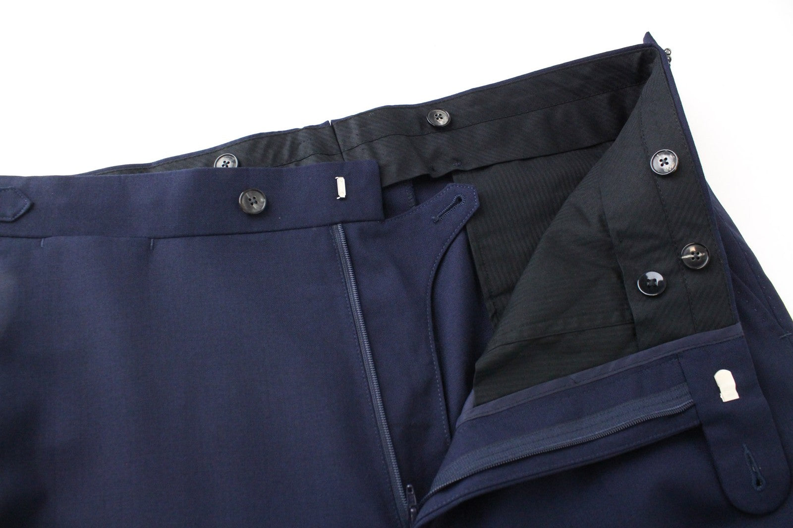 SUITSUPPLY La Spalla UK36R Blue Wool Suit 2Pc Double-Breasted Pleated