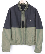 JOHN RICHMOND Men's Jacket 52 Green Cotton Linen Zipped Hooded Lightweight