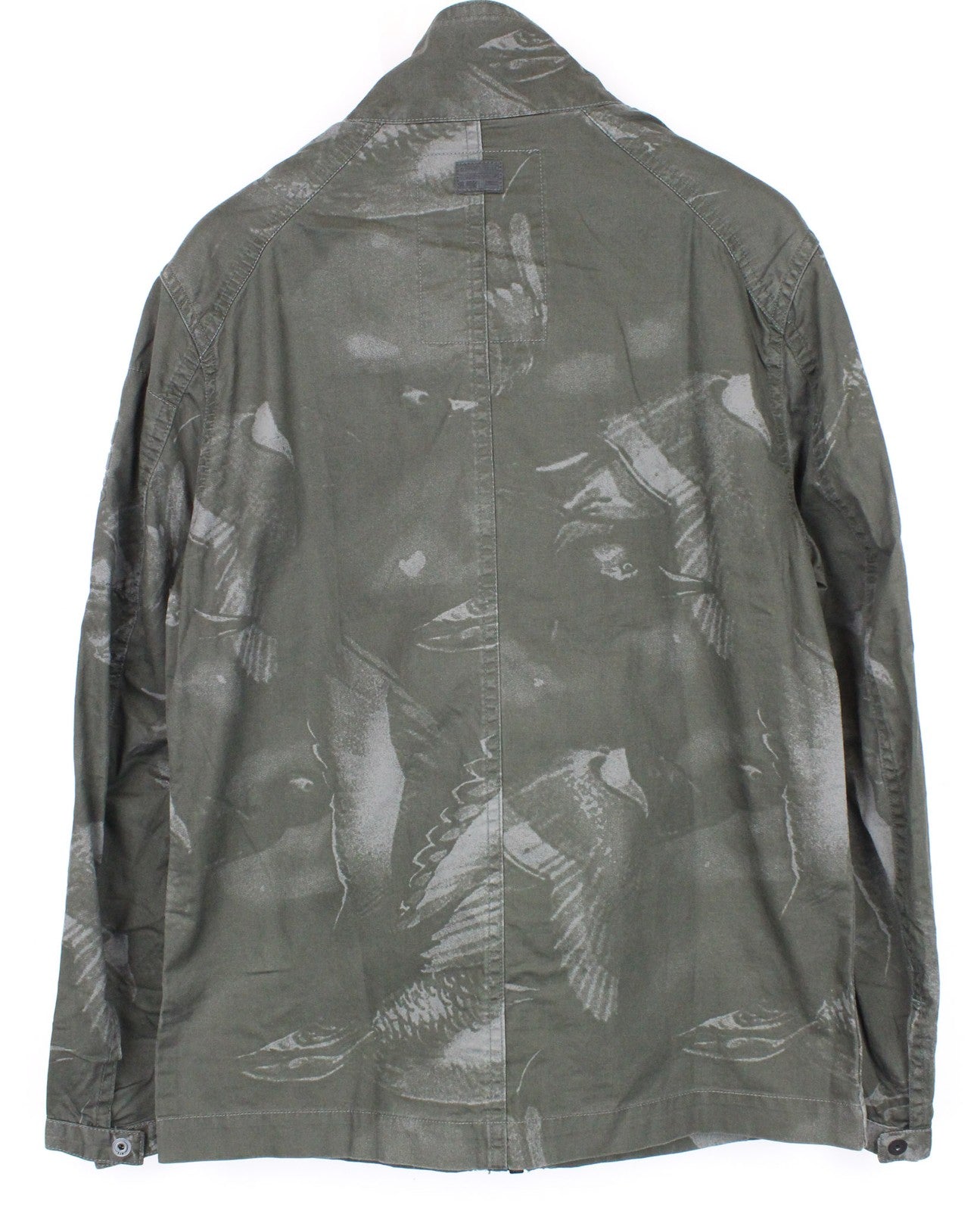 G-STAR Men's M Twill Green Duck Hunt Print Rovic Overshirt Jacket