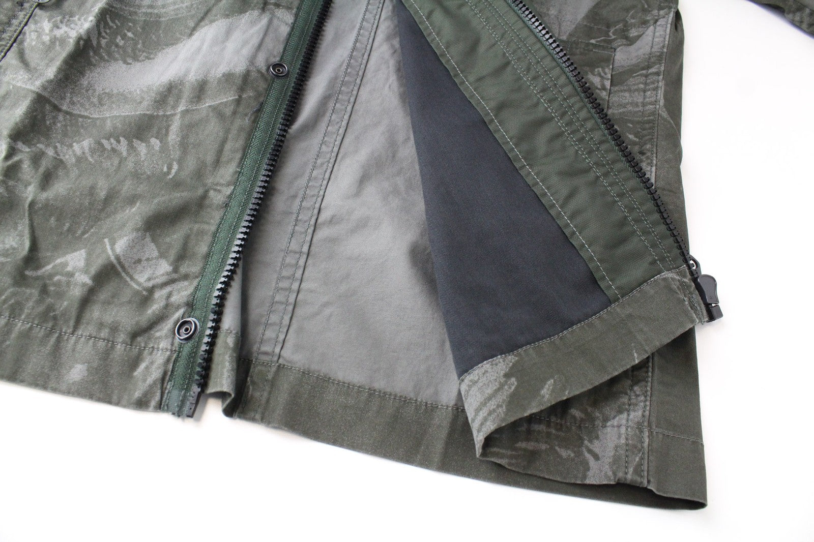 G-STAR Men's M Twill Green Duck Hunt Print Rovic Overshirt Jacket