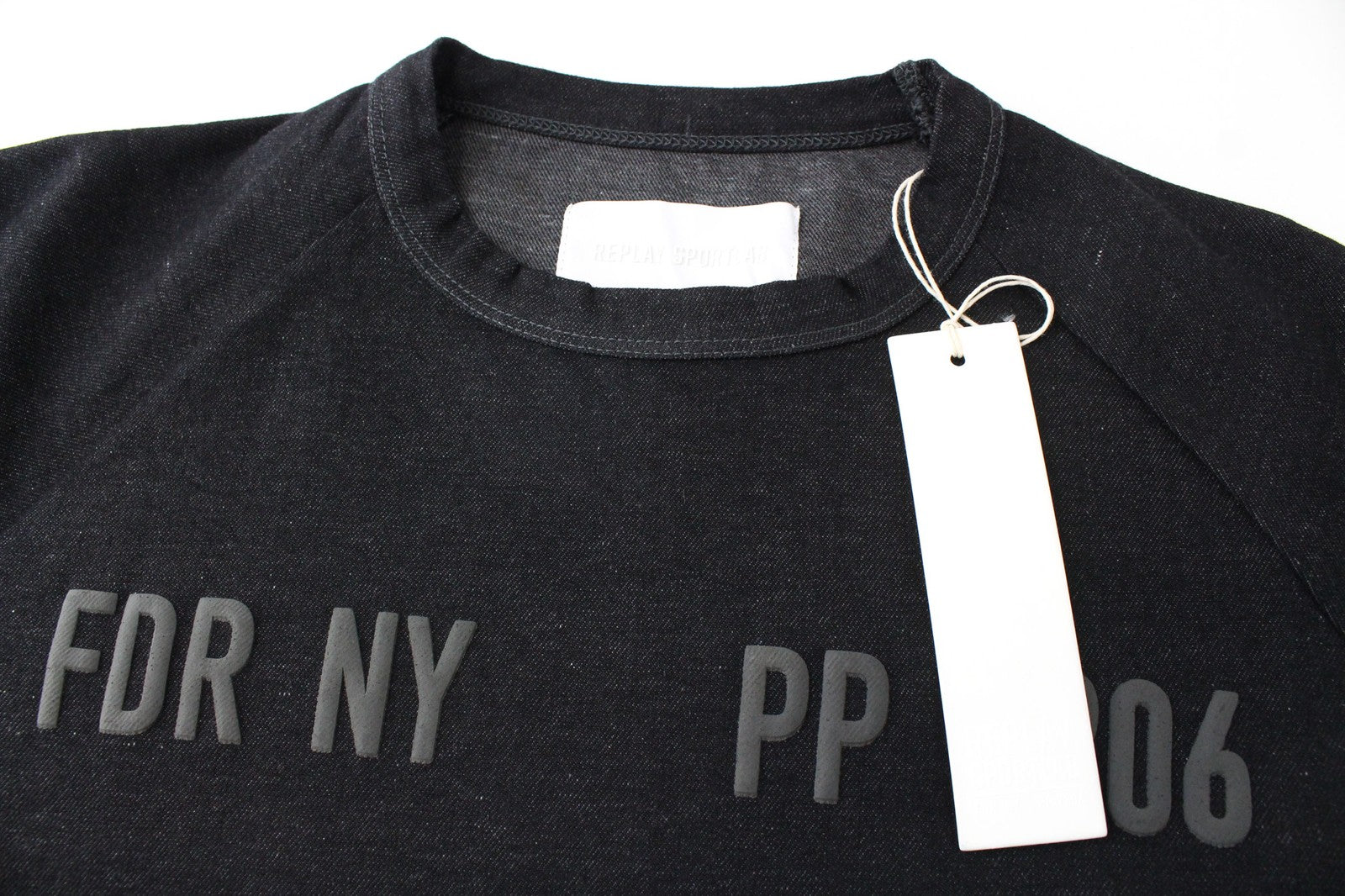 REPLAY Men's Sweatshirt M Grey Pullover Cotton Blend Long Sleeve Pocket