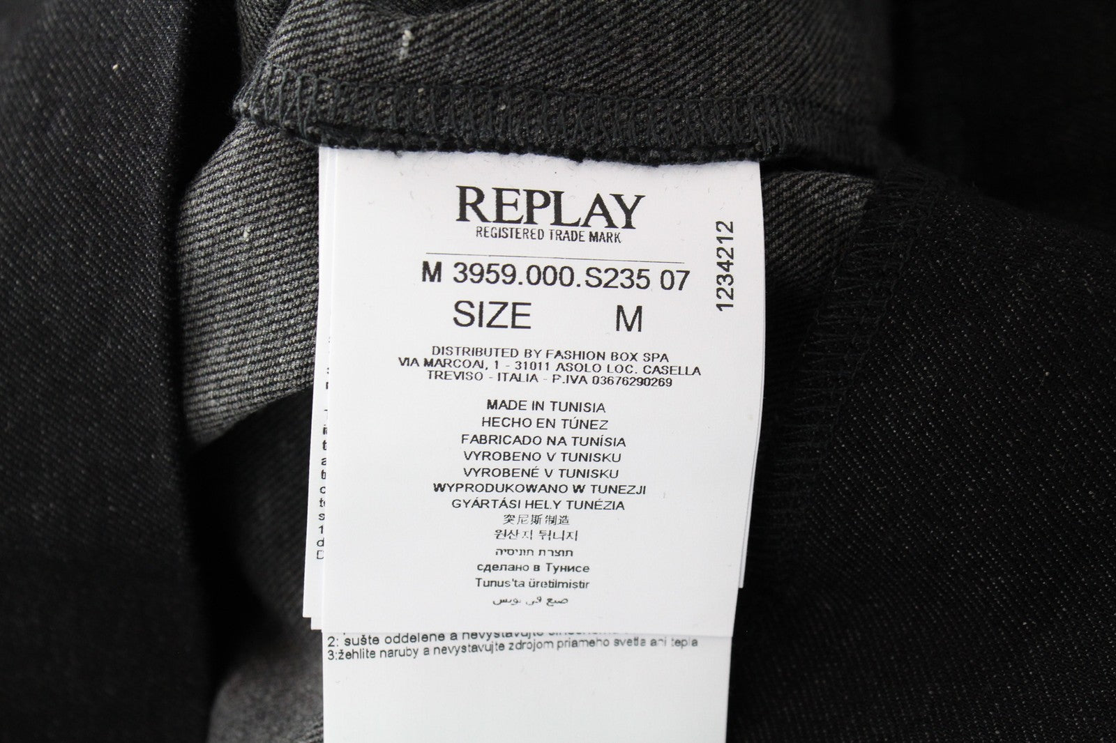 REPLAY Men's Sweatshirt M Grey Pullover Cotton Blend Long Sleeve Pocket