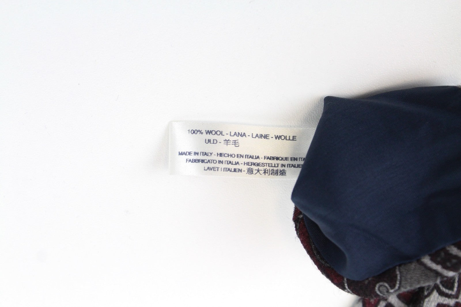 SUITSUPPLY Men's Tie Red Grey Wool Patterned Formal ~150x8cm Pointed-End