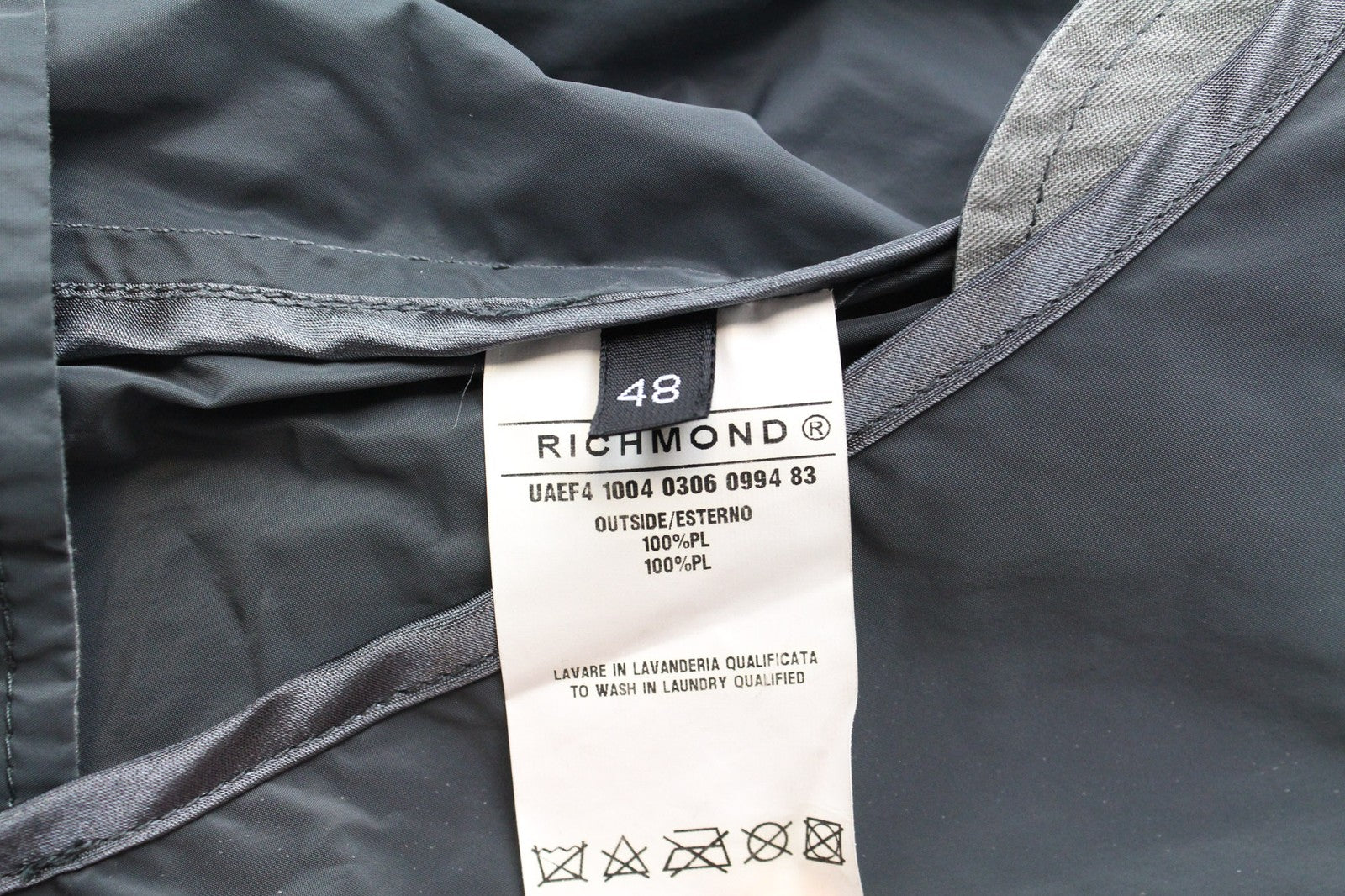 RICHMOND Men's Jacket IT48 Grey 2-Button Unlined Designer Lightweight