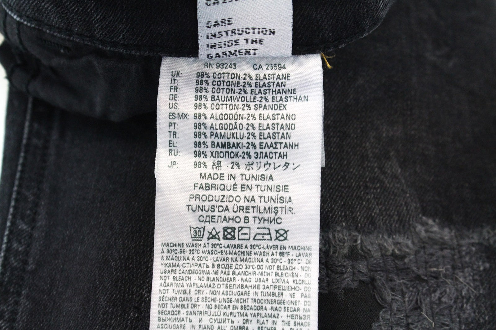 DIESEL D-Eetar 069DV Men's Jeans W29/L32 Black Tapered Distressed Stretch