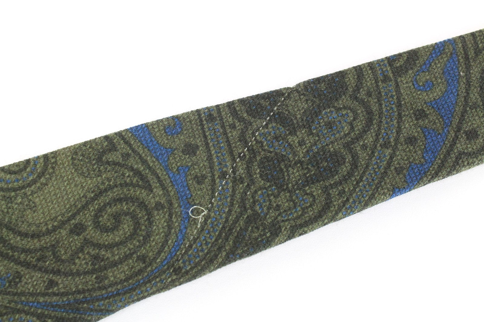 SUITSUPPLY Men's Tie Green Wool Silk Pattern Pointed ~150x8cm Formal Wear