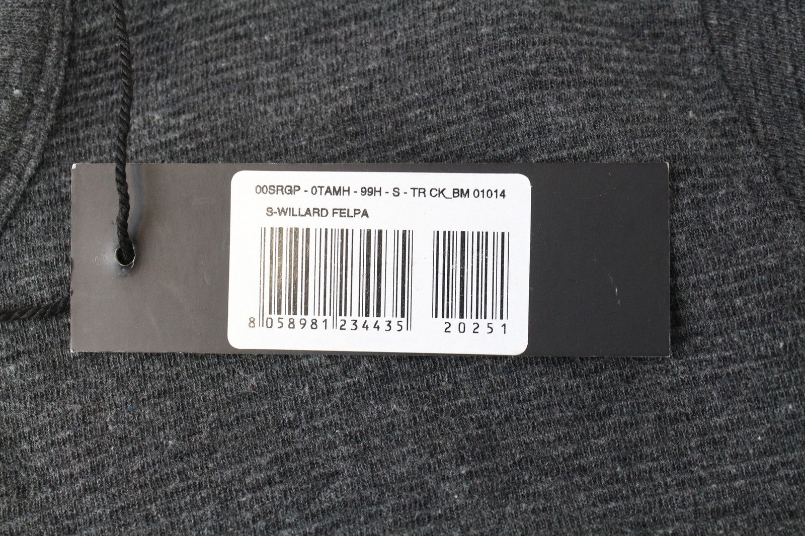 DIESEL S-Willard Men's Sweatshirt S Grey Cotton Casual Long Sleeve Pullover