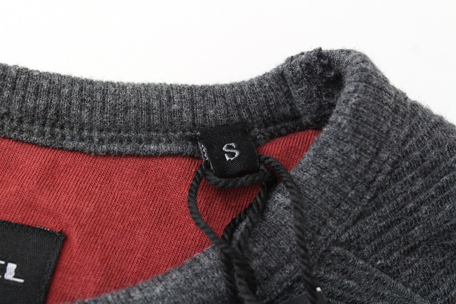 DIESEL S-Willard Men's Sweatshirt S Grey Cotton Casual Long Sleeve Pullover