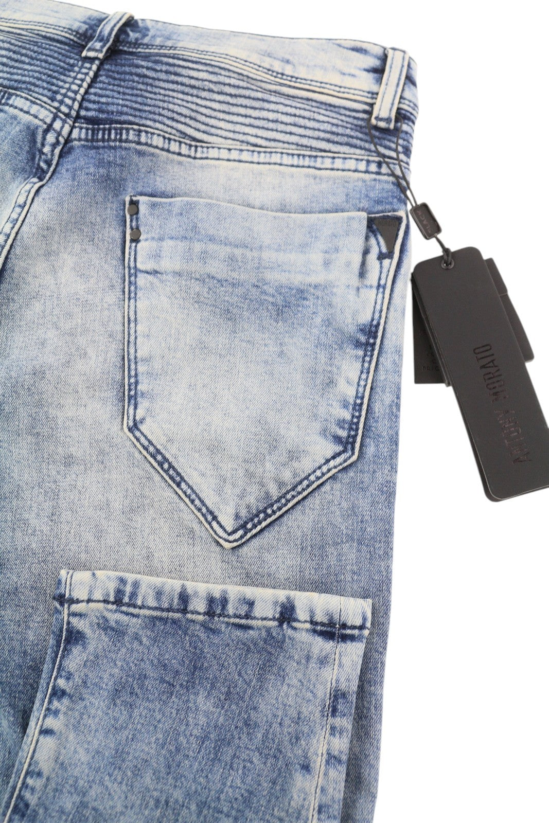 ANTONY MORATO Racer Men Jeans W28 Washed Blue Super Skinny Fit Stretch Zip Fy