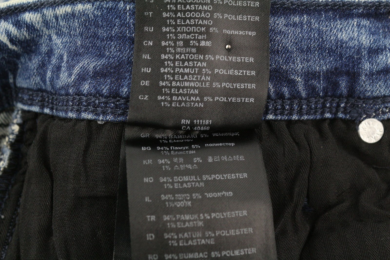 ANTONY MORATO Racer Men Jeans W28 Washed Blue Super Skinny Fit Stretch Zip Fy