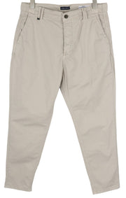 ANTONY MORATO Prince Men Trousers W32 Beige Chino Loose Fit Button Fly Light