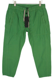 ANTONY MORATO Men Trousers W36 Green Drawstring Elastic Waist Regular Fit Logo