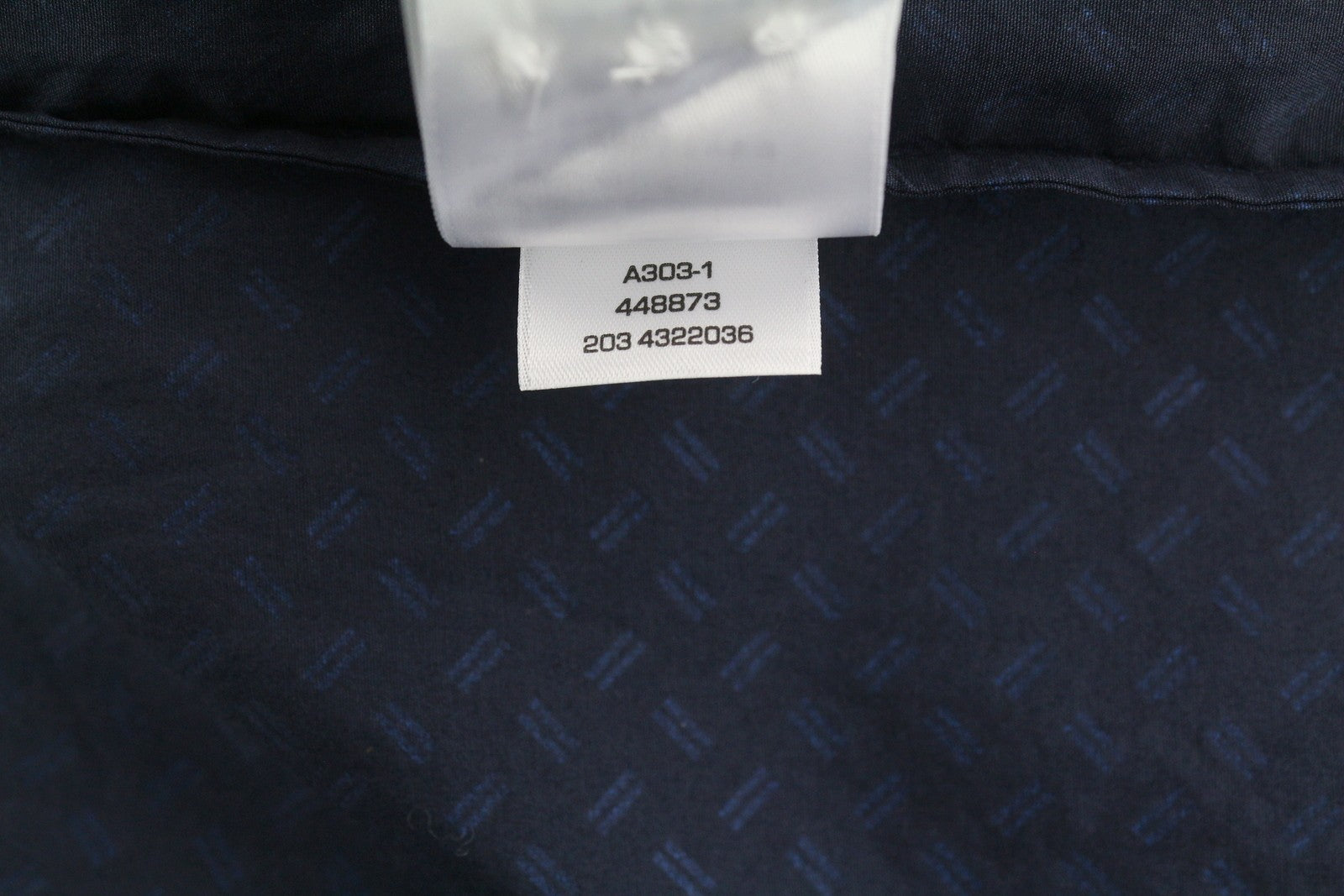 GANT Women Shirt EU34 Dark Blue Button-Up Spread Collar Patterned Logo Casual