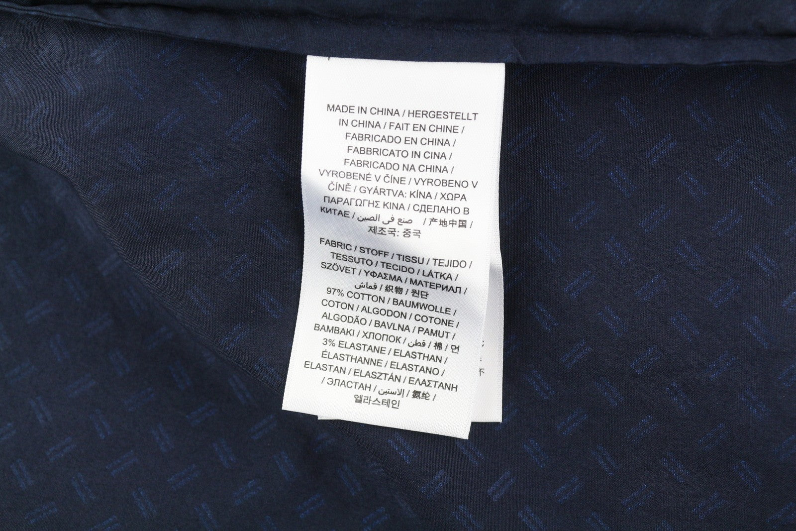 GANT Women Shirt EU34 Dark Blue Button-Up Spread Collar Patterned Logo Casual